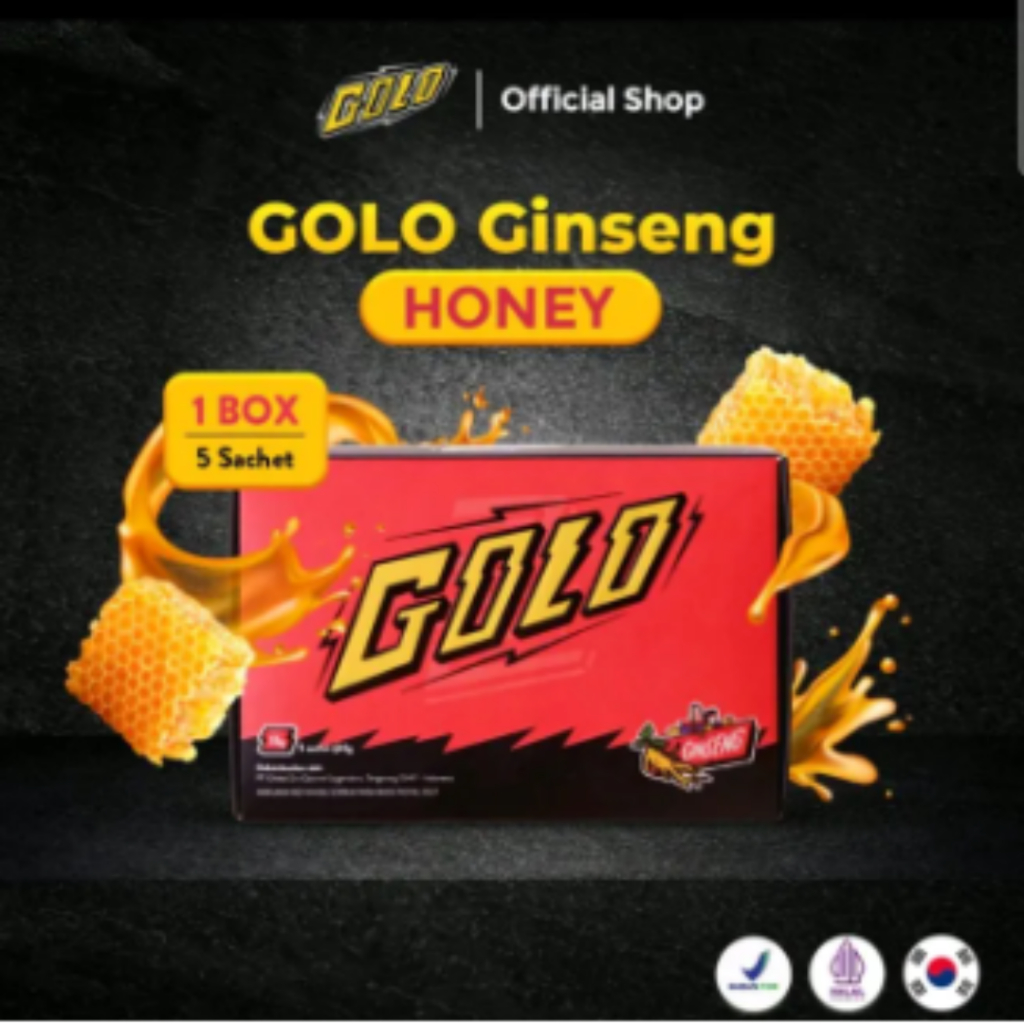 GOLO Ginseng Ori 1 Box 5 Sachet | golo ginseng original Suplemen Pria Herbal pria