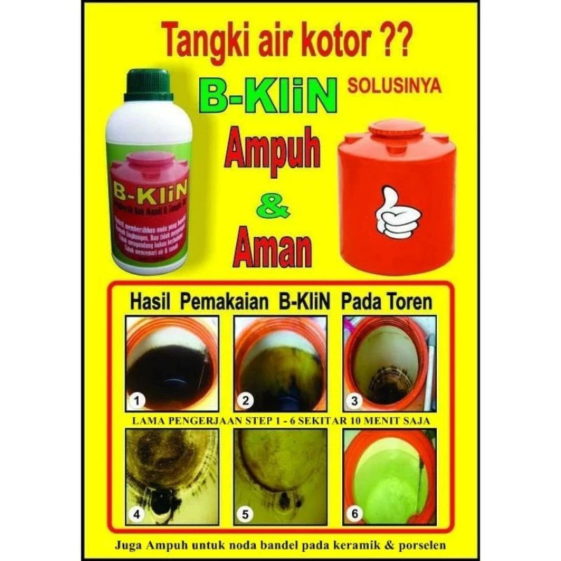 (BELI 2 LEBIH MURAH) BKLIN B-KLIN B KLIN CAIRAN PEMBERSIH TOREN PARALON TANGKI / TANDON PIPA SALURAN