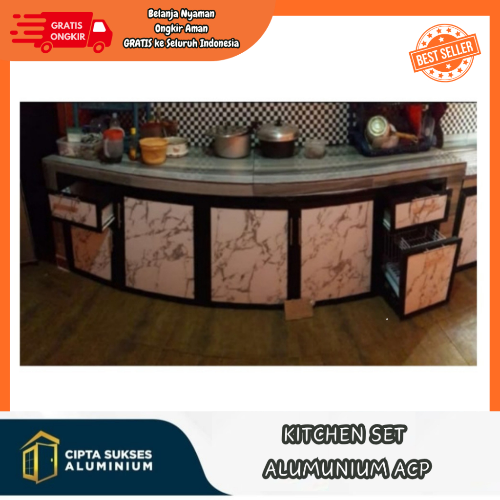 KITCHEN SET ALUMINIUM dapur kitchen set aluminium acp custom csa bergaransi custom kitchen set alumi
