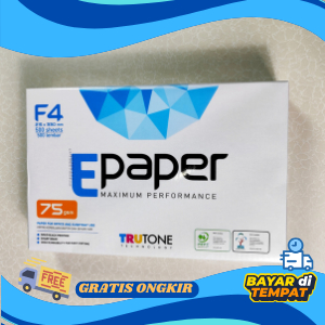 

Kertas HVS E-paper F4 75 GSM 1 Rim Isi 500 Lembar/ Kertas Fotocopy