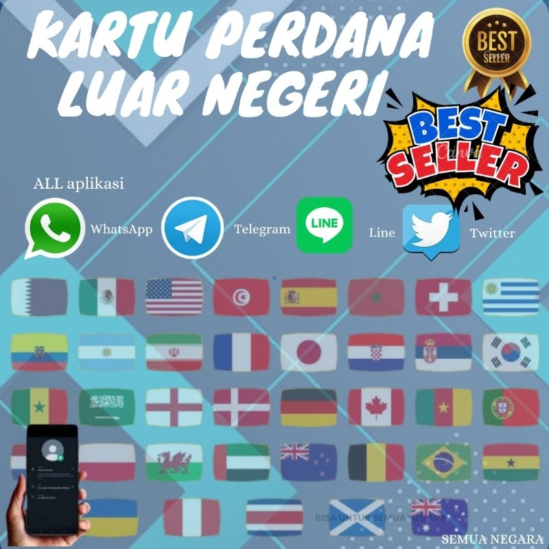 E-Sim Luar Negeri Untuk Daftar WA/Telegram Dan Aplikasi Lainya