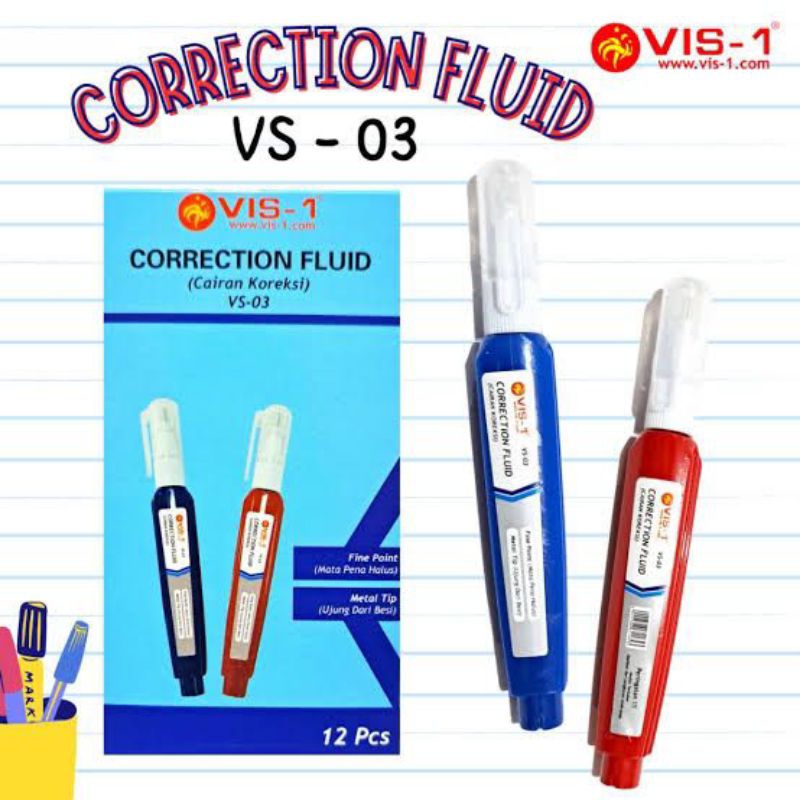 

VIS-1 Correction Fluid (Cairan Koreksi VS-03)