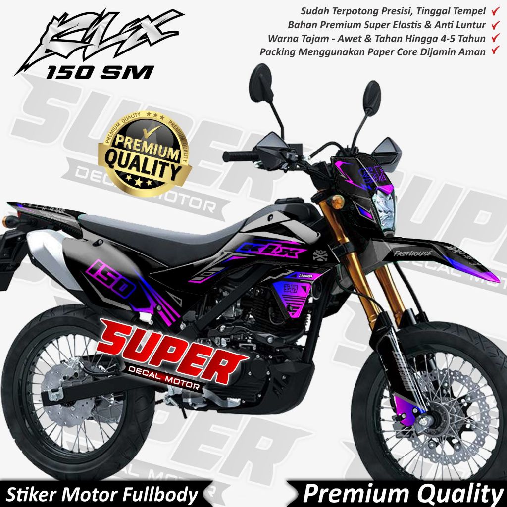 Decal Klx SM 150 Full Body Decal Supermoto Full Body Dekal KLX 150 Terbaru Decal KLX 150 SM Supermot