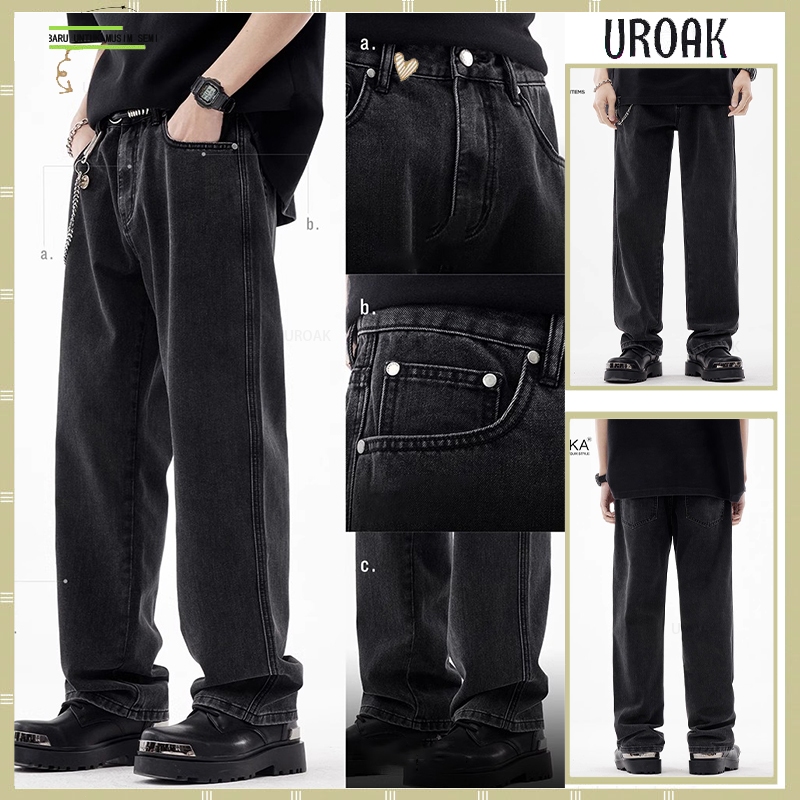 Celana Jeans Pria Loose Pants Import Jumbo Longgar Kekinian baggy jeans korean style celana jeans pr