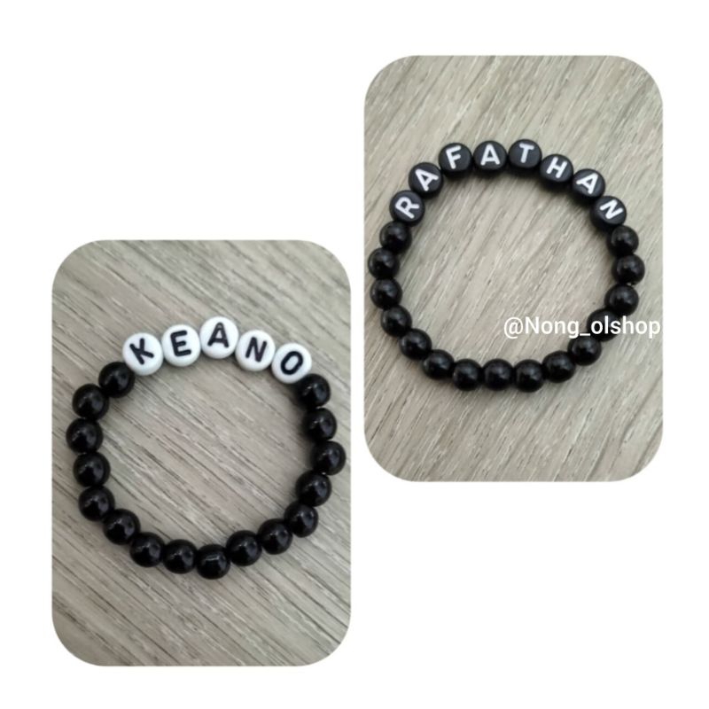 Gelang Mutiara Custom Nama/ Gelang Anak Perempuan da laki-laki/ Gelang Bayi/ Gelang Dewasa