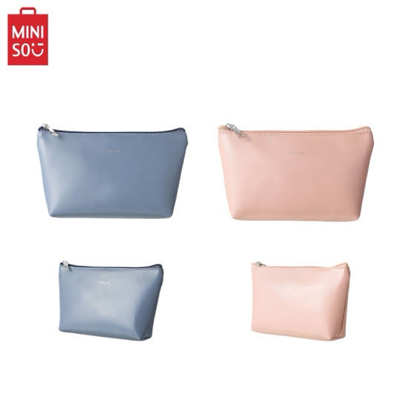 Miniso Minimalist Trapezoid Pouch Cosmetic bag / tas kosmetik tak make up pouch