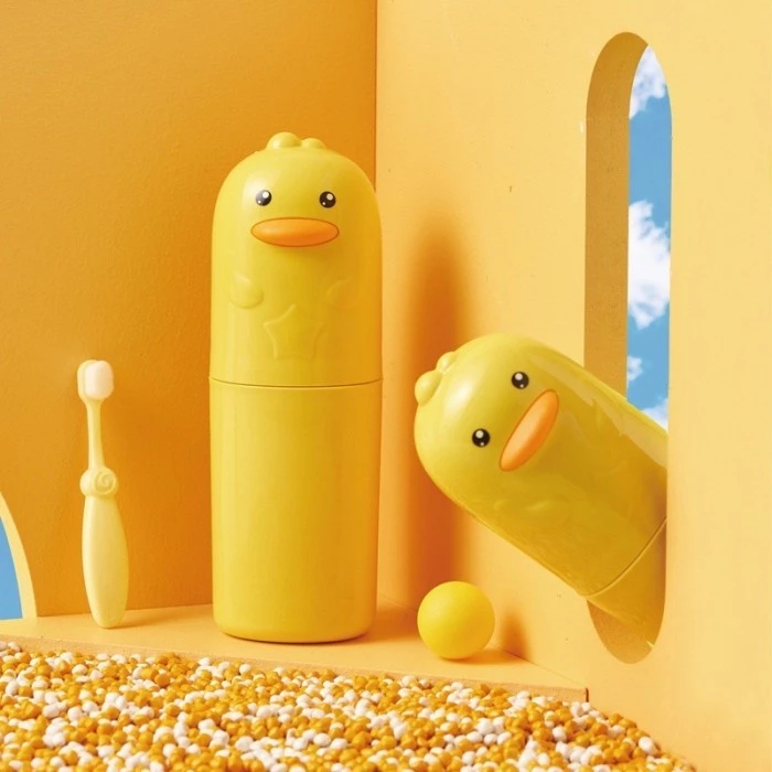 Baby Safe KSG Kotak Travel Perjalanan Odol Pasta gigi sikat gigi Bunny Bear Hoodie wadah bolpen pens