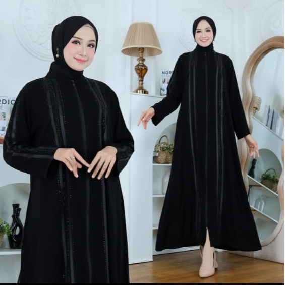 Gamis Abaya Hitam Arab lis 01