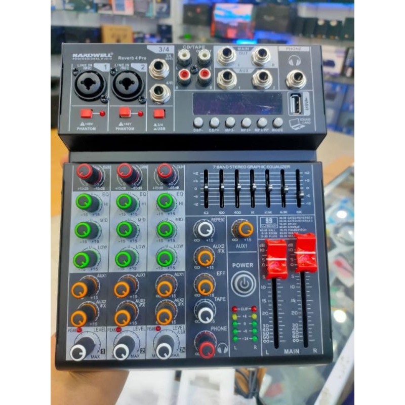 Mixser HARDWELL REVERB 4 PRO audio USB bluetooth Original 4 channel