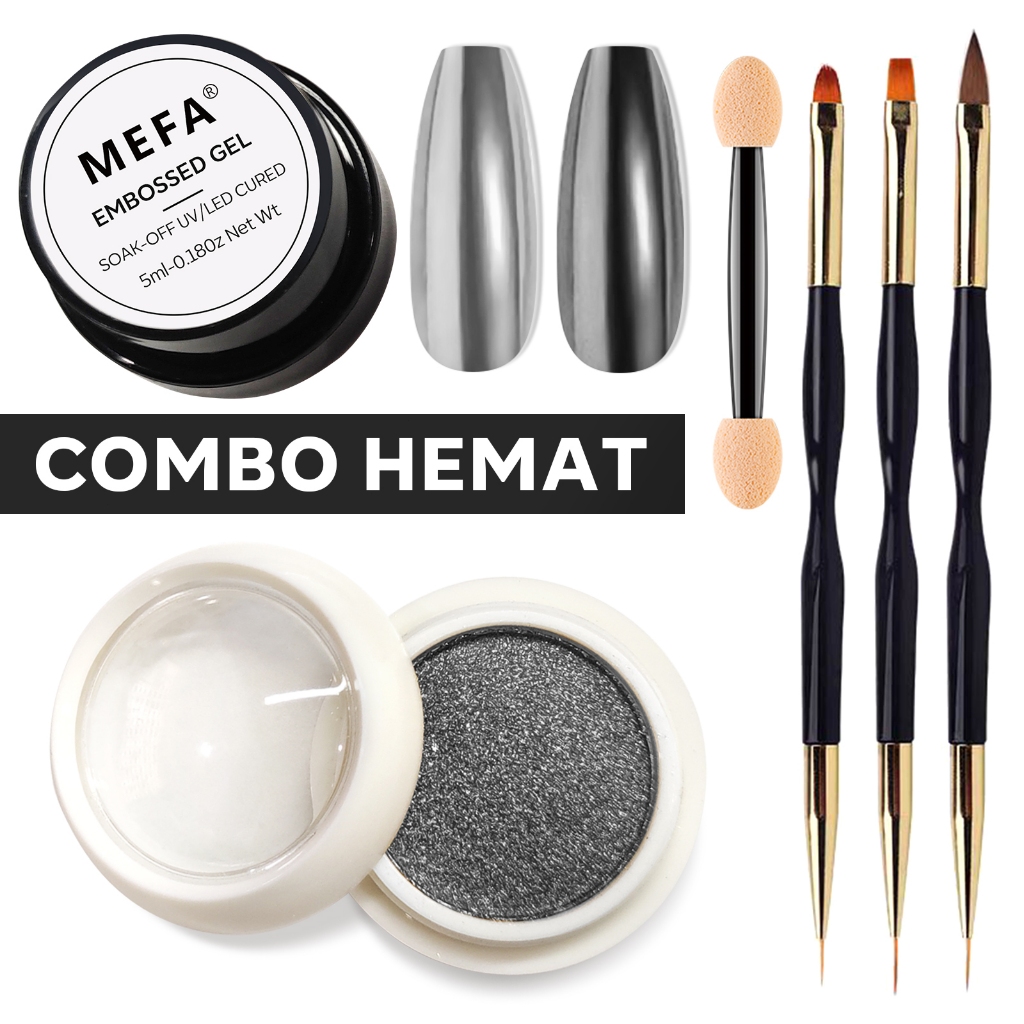 MEFA EMBOSSED GEL GLUE 5ml Nail Foil Glue UV Nail Glue, Nail Charm Glue Transfer Gel for Nail Foil