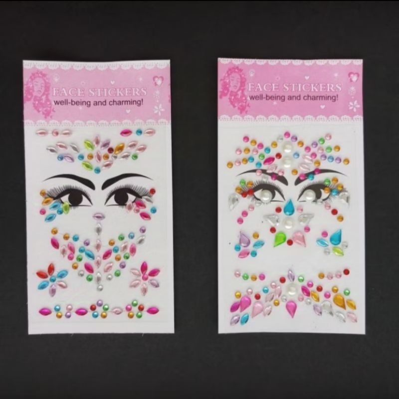 Stiker wajah untuk karnaval aksesoris mata