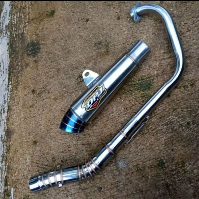 KNALPOT RACING DPJ CORONG BLUE PNP SATRIA FU VIXION JUPITER MX