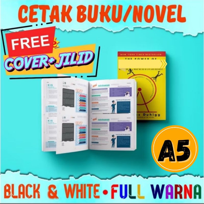 

CETAK NOVEL, BUKU, MAJALAH, KITAB, KOMIC UKURAN A5 | Cover & JILID FREE (GRATIS..!!!)