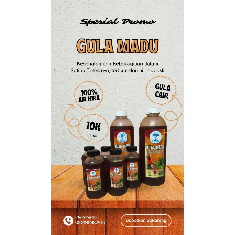 

Gula madu aren merah berkualitas kental 100% asli