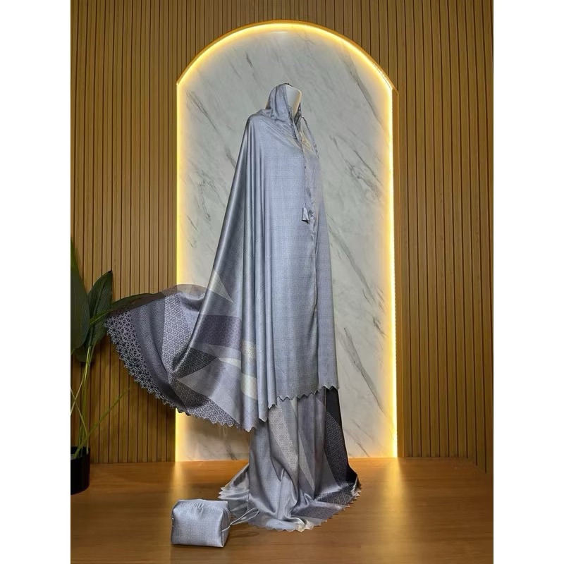 Mukena Armani silk premium 2in1 jumbo mini pouch