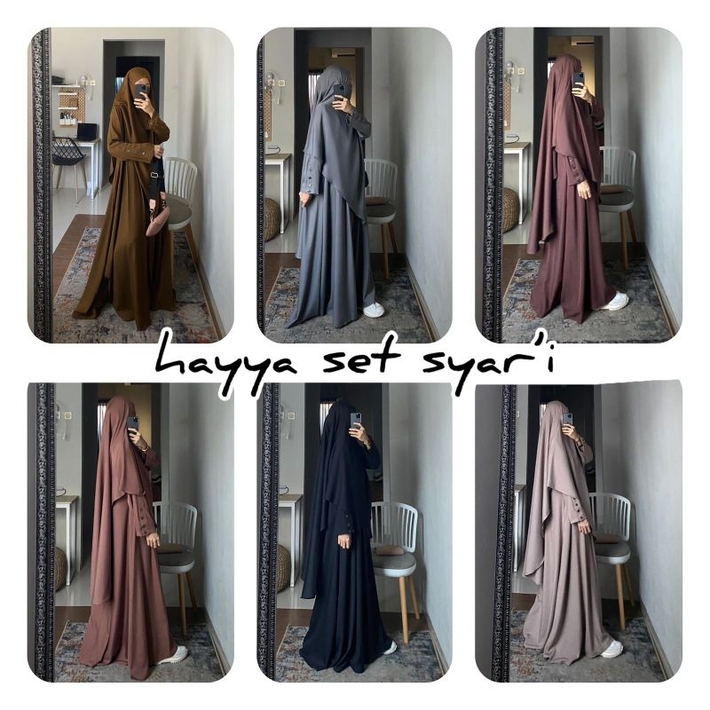Hayyya Set Syari'i Gamis Panjang / hayya set fk
