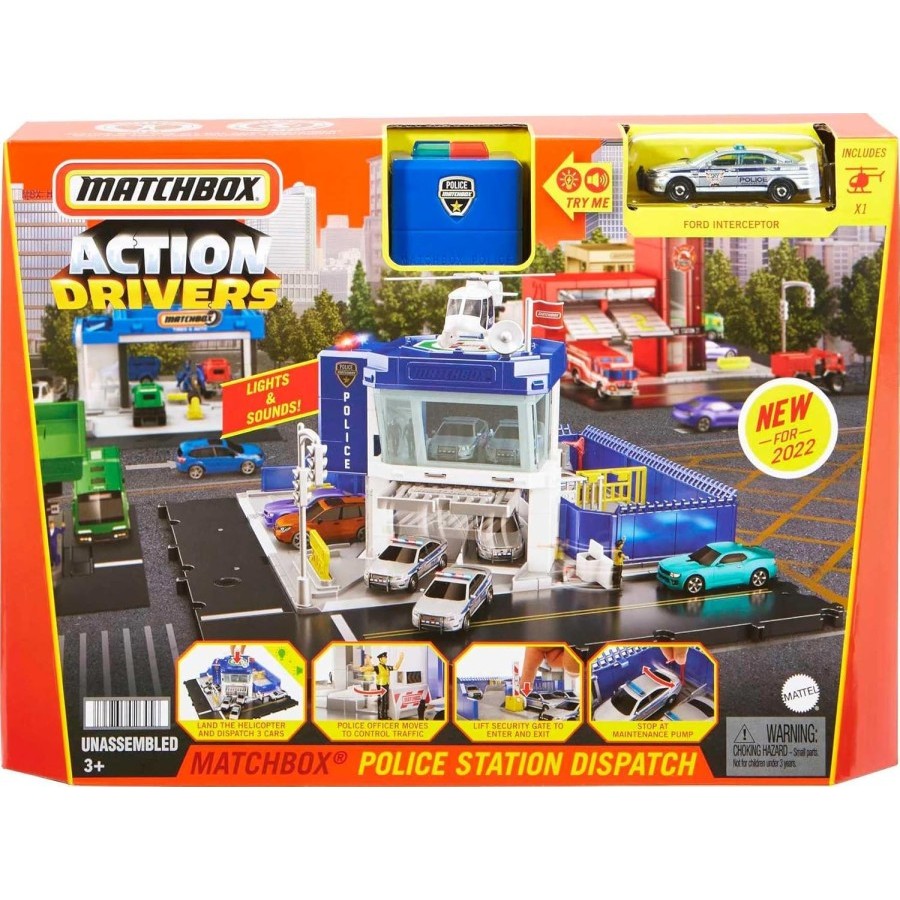 Matchbox Toy Cars Playset, Action Drivers