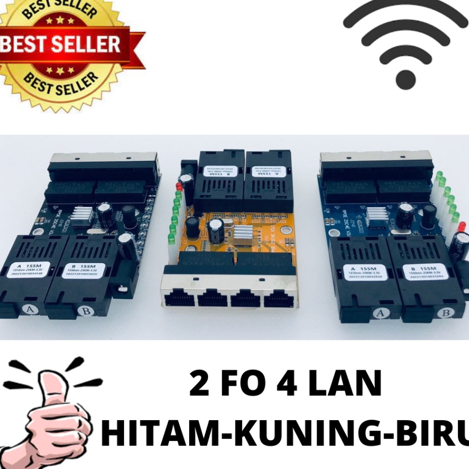 MEDIA CONVERTER 2 FO 4 LAN PCB