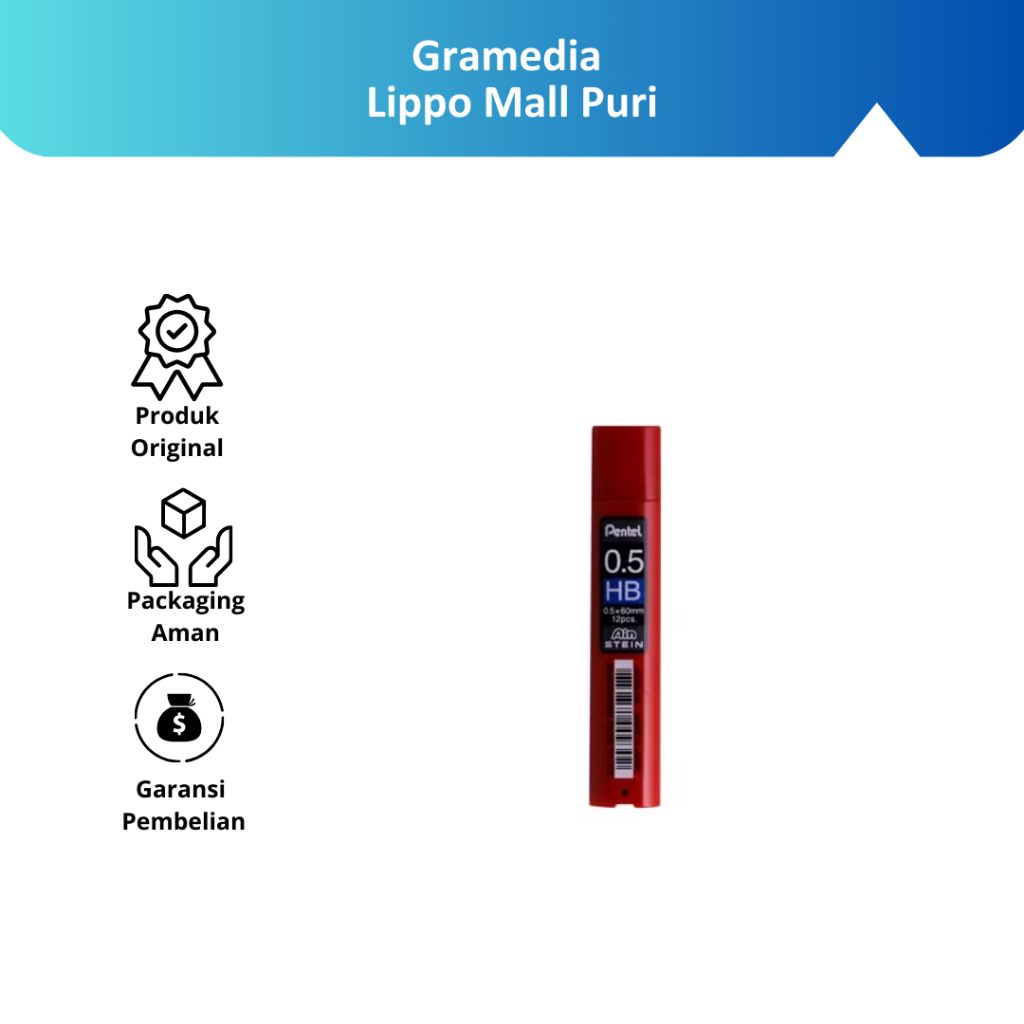 

Gramedia Lippo Mall Puri - Pentel Refill Lead - Isi Pensil HB 0.5 mm