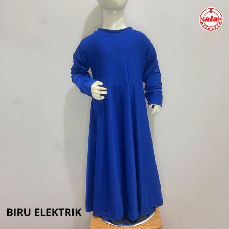 Favorit Gamis Anak Perempuan Polos 7-15 Tahun Jersey Premium