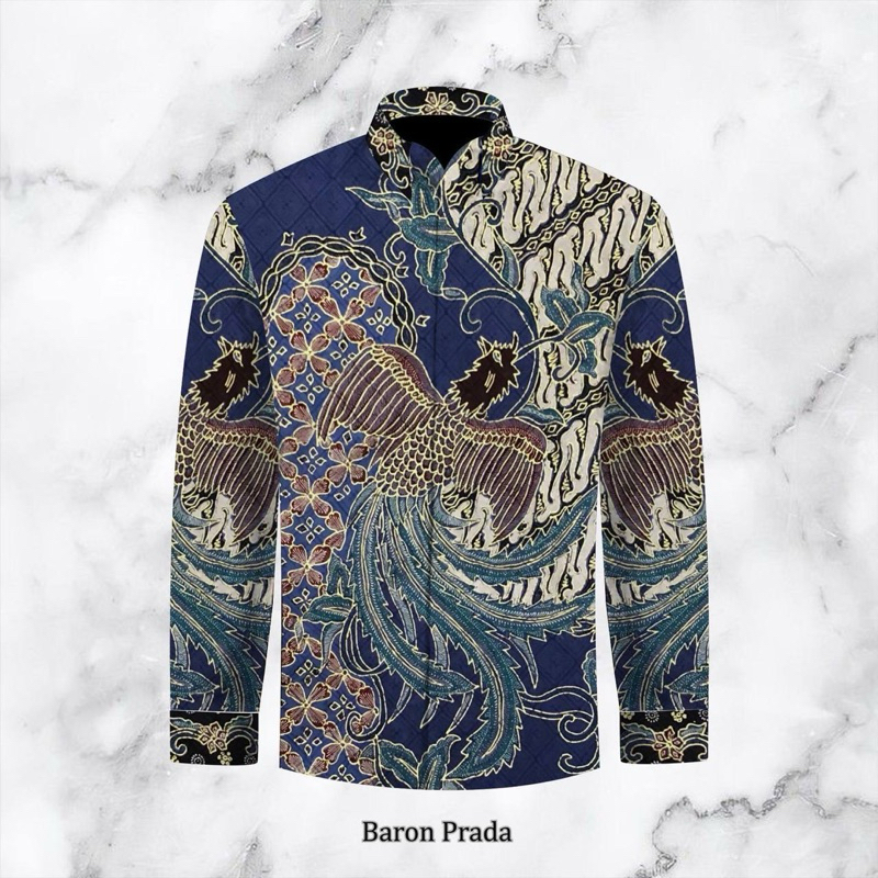 Kain batik tulis sutra prada premium kemeja batik tulis pria asli 100% SA111