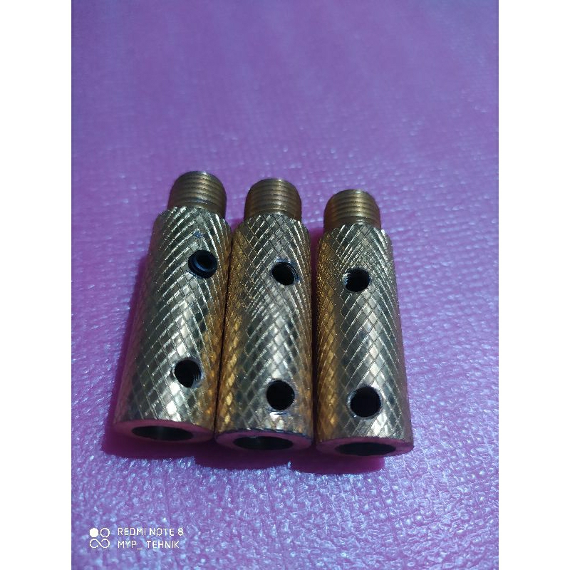 Nepel Sambungan Peredam Tanpa Drat Dalam, Laras OD 9mm