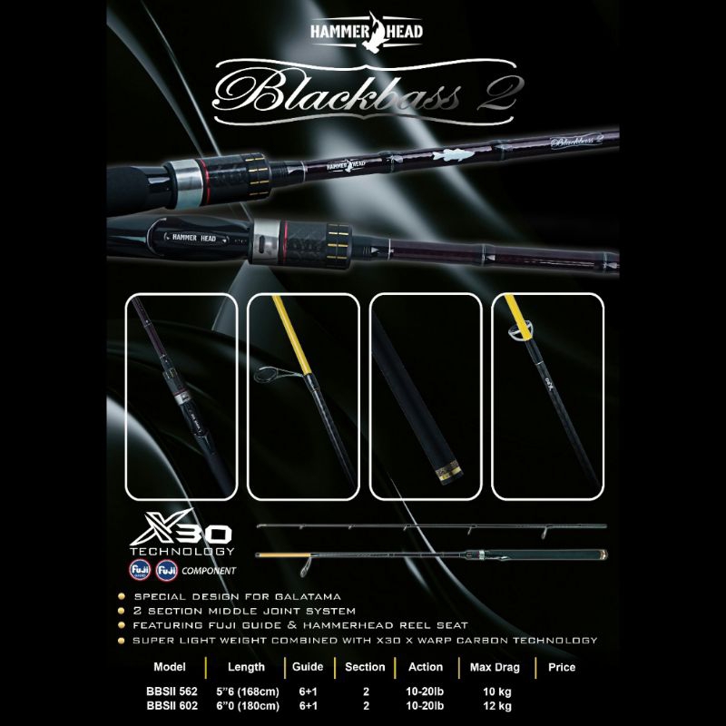 JORAN SPINNING HAMMERHEAD BLACKBASS 2 562 602 10-20LBS NEW | JORAN PANCING | JORAN GALATAMA | JORAN 