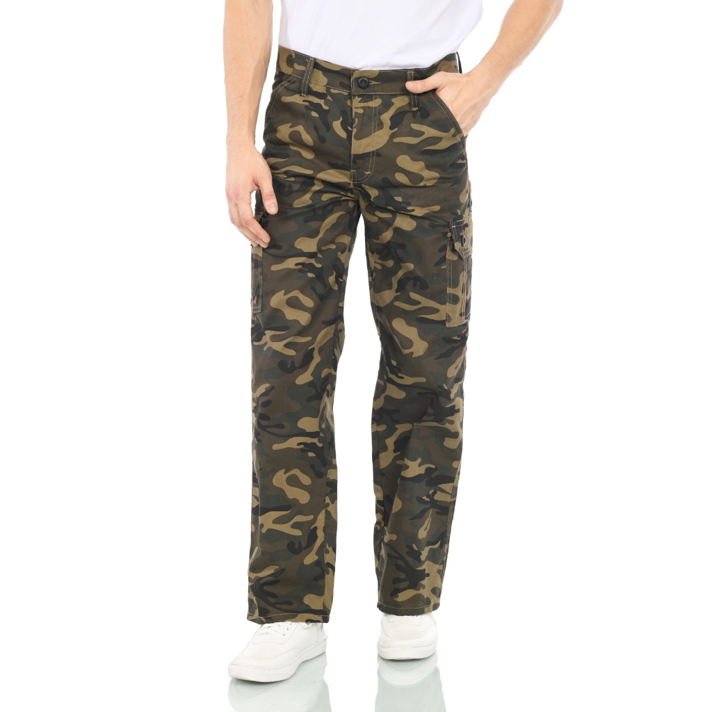 Celana Loreng Gombrong Panjang Pria/Celana Cargo Loreng Panjang/Celana Cargo Gombrong Panjang Loreng