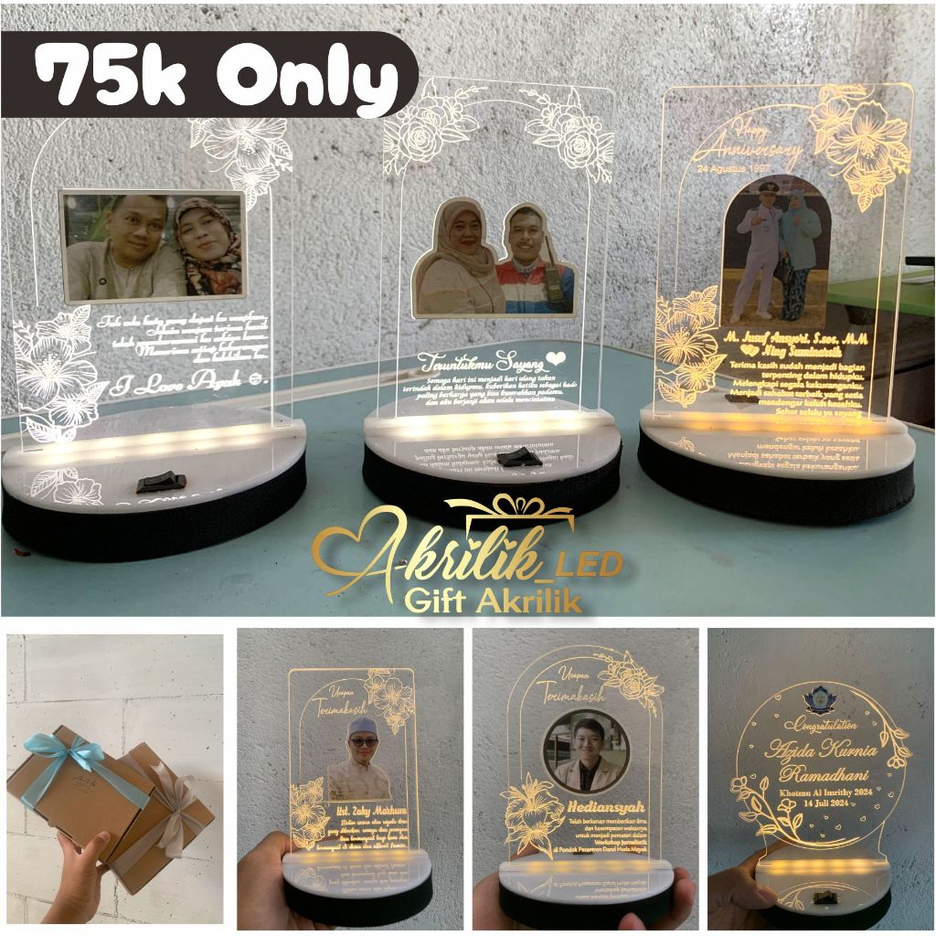 LAMPU AKRILIK | KADO AKRILIK | HAMPERS | KADO ULANG TAHUN | KADO PERNIKAHAN | HADIAH ULANG TAHUN MUR