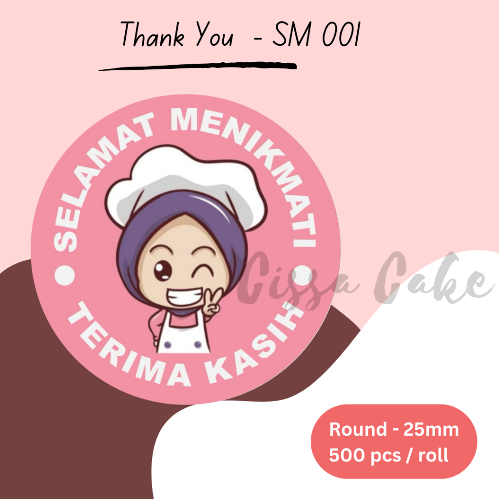 

STIKER SELAMAT MENIKMATI SM 001 1 ROLL ISI 500 PCS STICKER MAKANAN