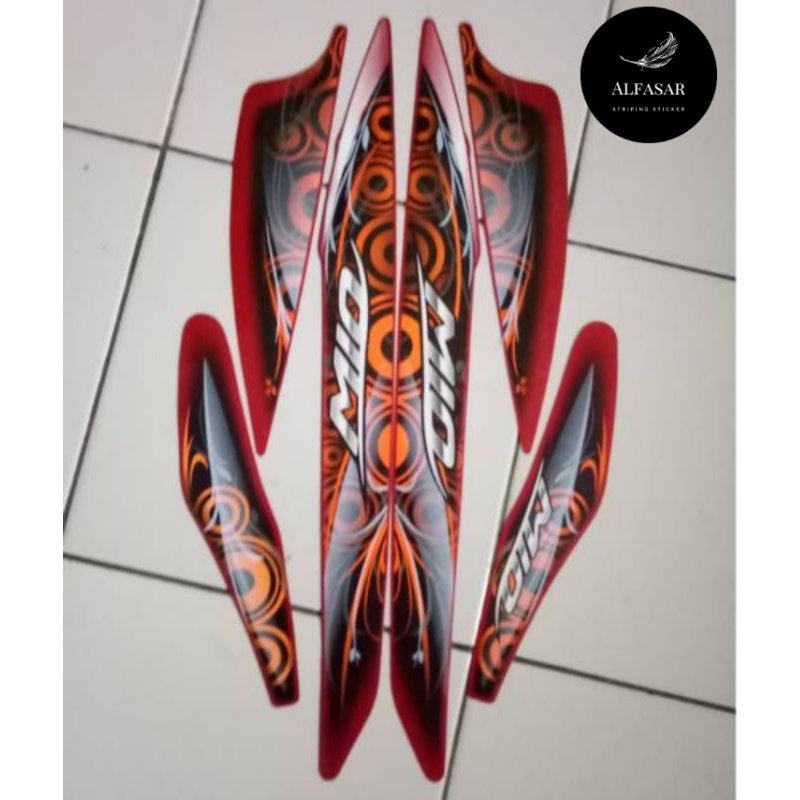 STICKER Striping YAMAHA MIO SPORTY 2011 Merah