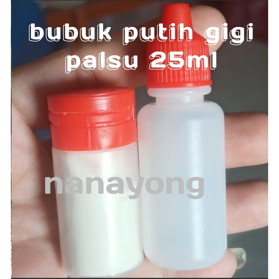LEM GIGI PALSU BUBUK PUTIH#ACRYLIC BAHAN GIGI