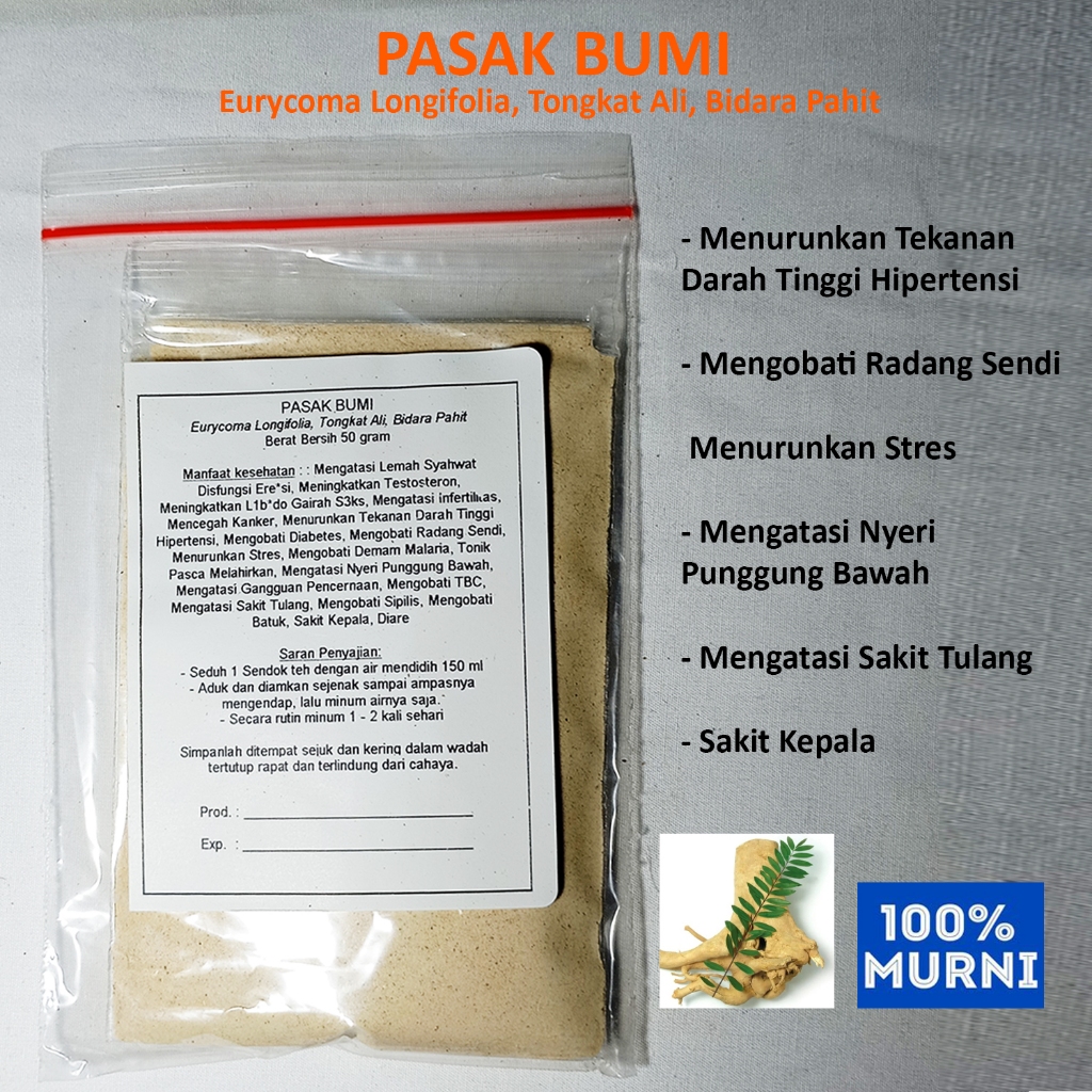 

PASAKBUMI Seduh Serbuk Bubuk Radang Sendi Stres Demam Nyeri Punggung Sakit Tulang