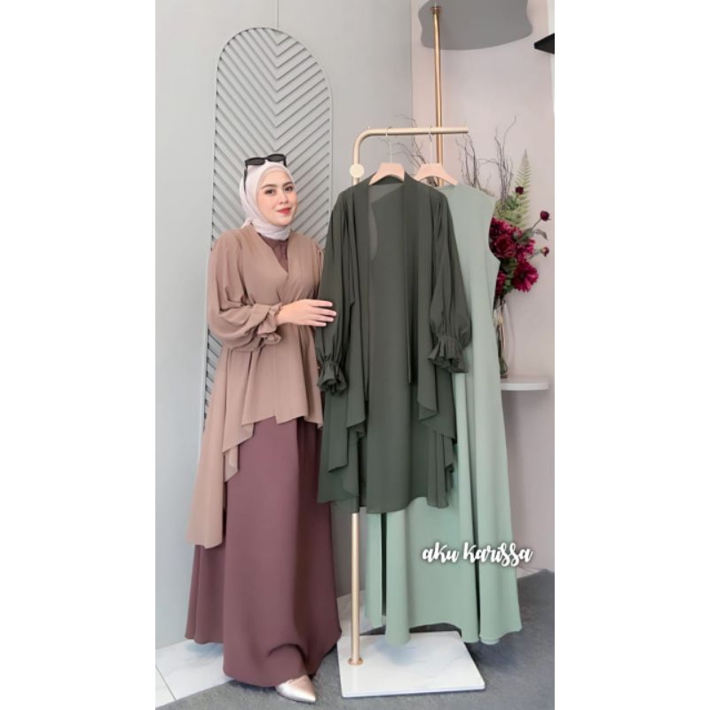 gamis set outer ORI by aku karissa