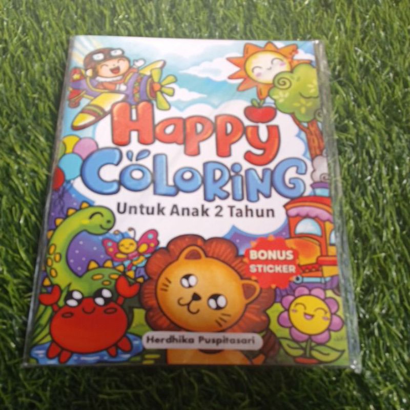 BUKU HAPPY COLORING UNTUK ANAK 2 TAHUN BONUS STIKER