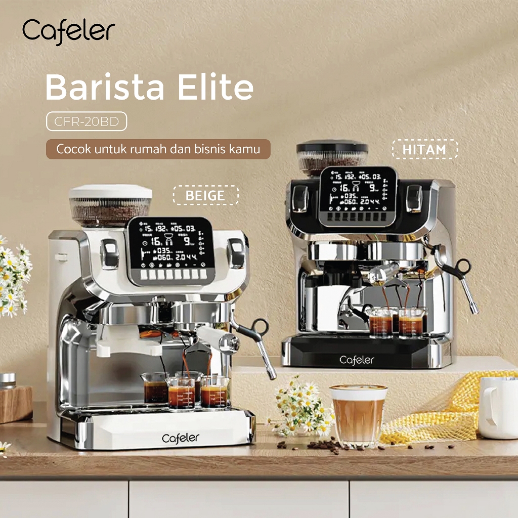 Cafeler Mesin Kopi Espresso 2 Boiler Coffee Maker Smart Screen Kontrol