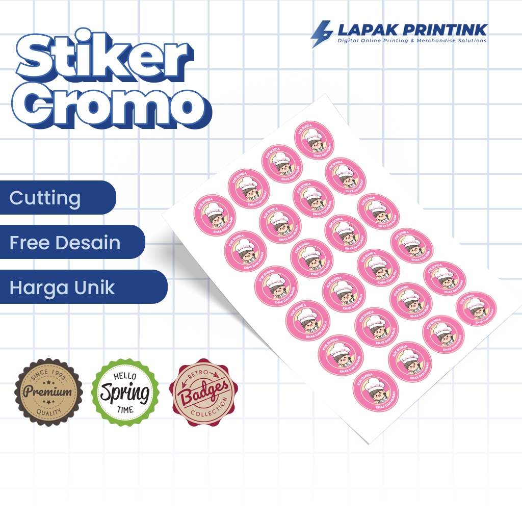 

Stiker Label Kemasan Produk Bulat Custom - Sticker Vinyl Cutting Bulat Lapakprintink