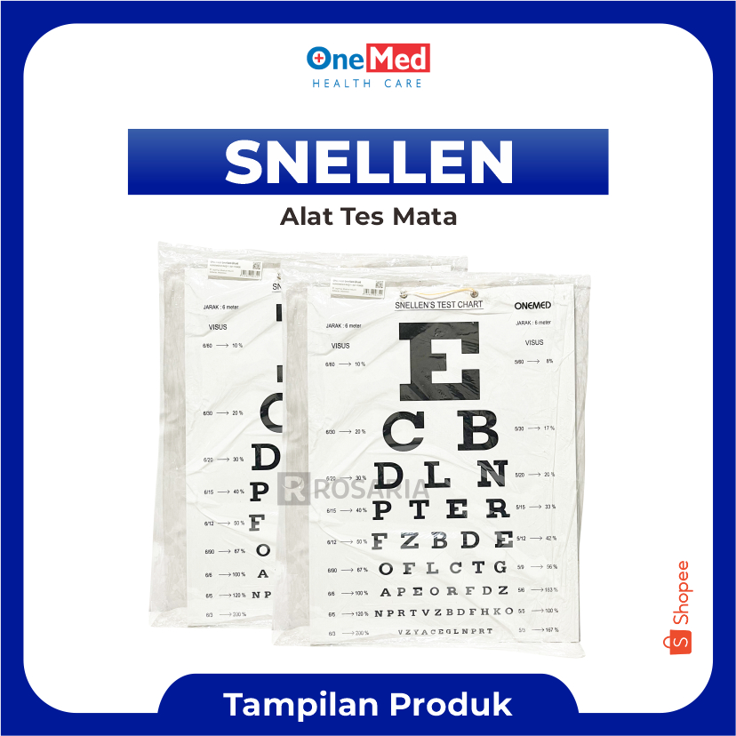 SNELLEN CHART ONEMED Tes Ketajaman Mata Rabun Jauh