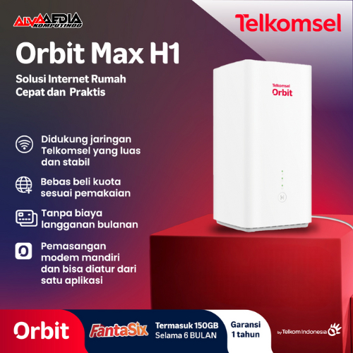 TELKOMSEL ORBIT MAX H1 MODEM 4G WIFI B628-350 BONUS KUOTA 150GB