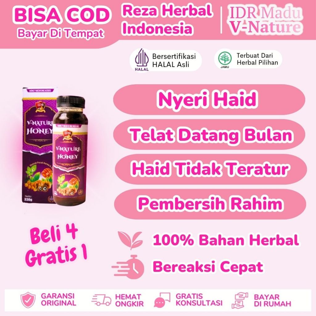 Obat Nyeri Haid - IDR Madu V-Nature - Testimoni Terbukti 100%