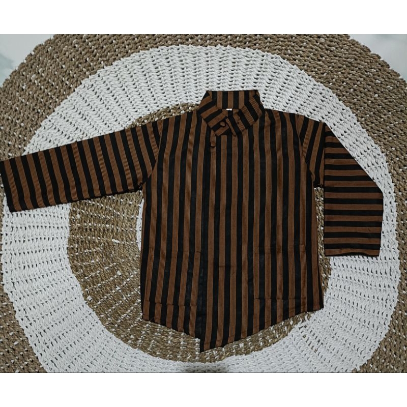 Baju Surjan Anak adat Jawa lurik TK dan SD