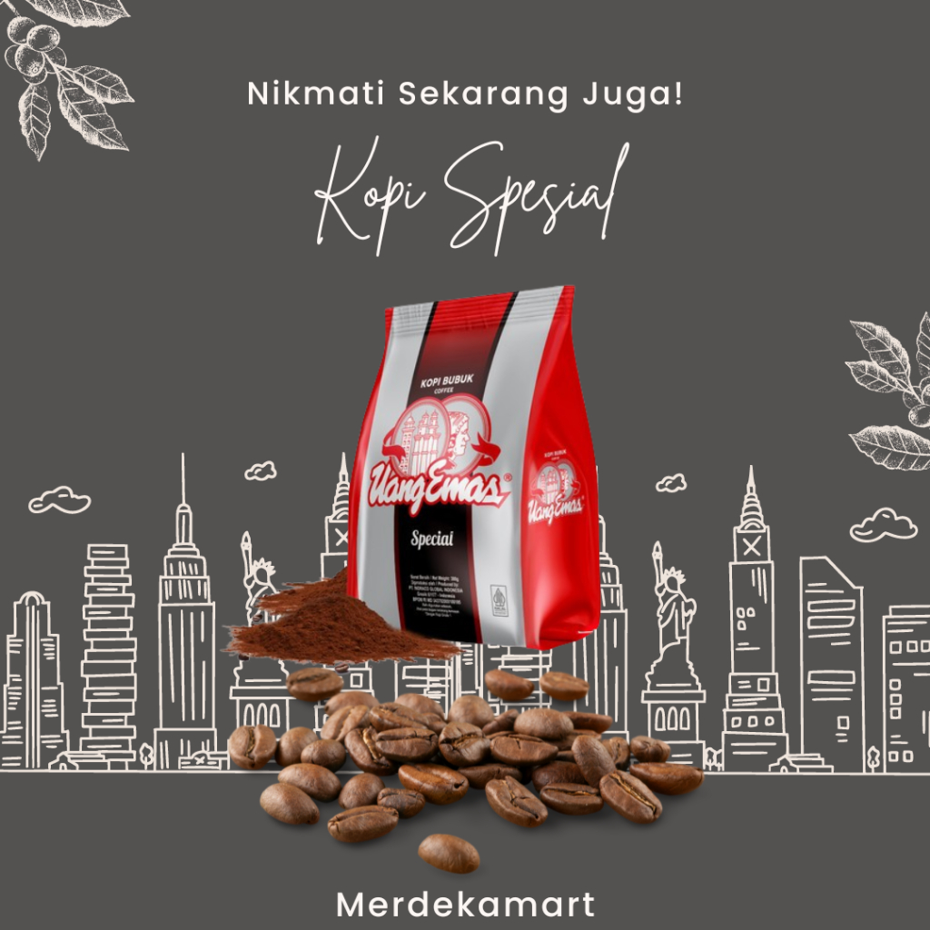 

Kopi Bubuk Uang Mas Spesial Kopi Hitam 1 KG Air Coffee