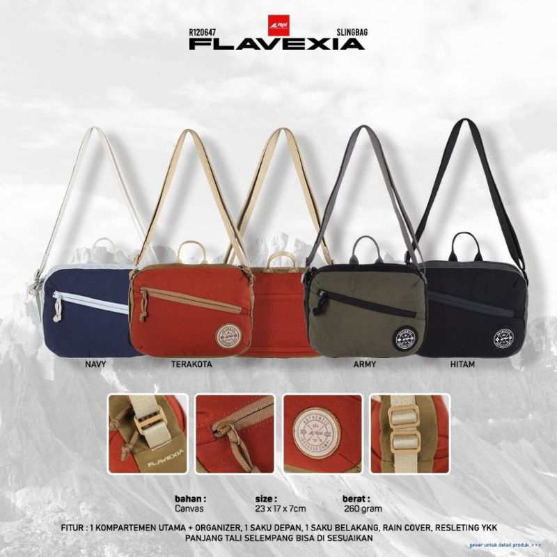 Tas Selempang Pria FLAVEXIA BLK AREI OUTDOOR - TRAVEL POUCH REI UNISEX FLAVEXIA - Tas Samping Pria W