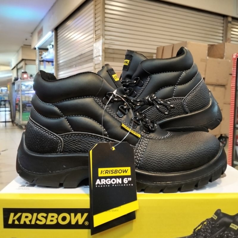 Sepatu Safety Krisbow Argon 6inch / sepatu Kerja Krisbow Original Berkualitas