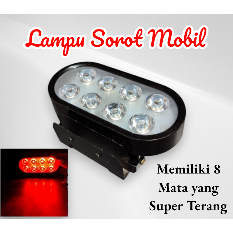 Lampu Tembak Sorot Strobo , Cahaya Merah , Running Oval , Variasi Motor & Mobil