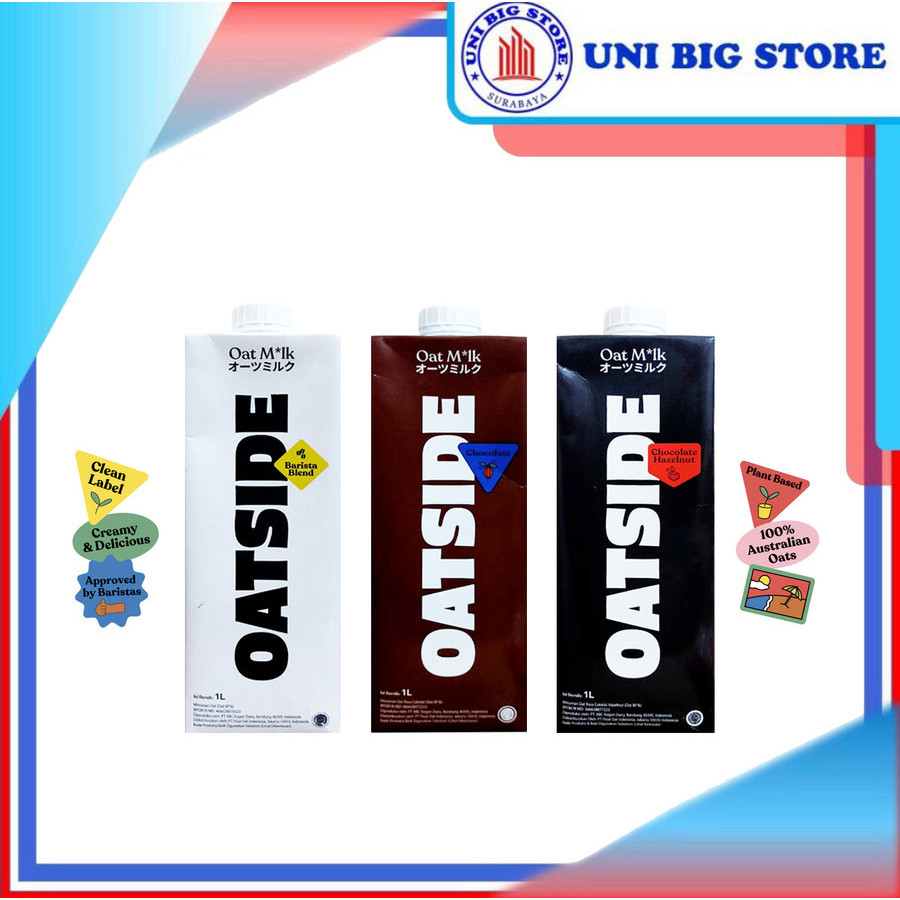 

Oatside Susu Oat Milk Barista - Chocolate Coklat - Choco Hazelnut 1 L