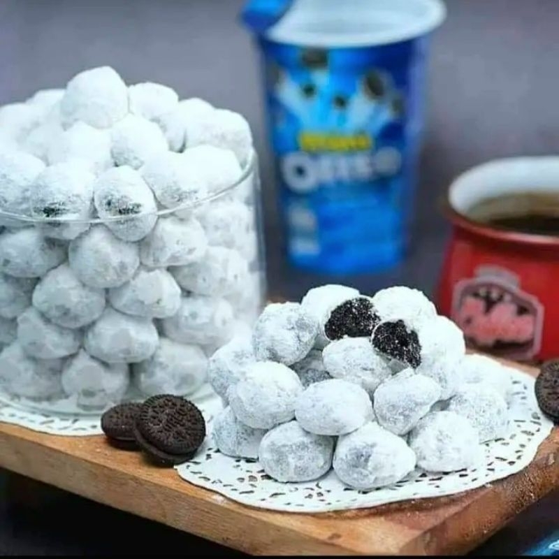 

KUE KERING - SNOWBALL OREO - TOPLES MIKA UKURAN 250 gr - BISA COD,MURAH,HALAL,ENAK