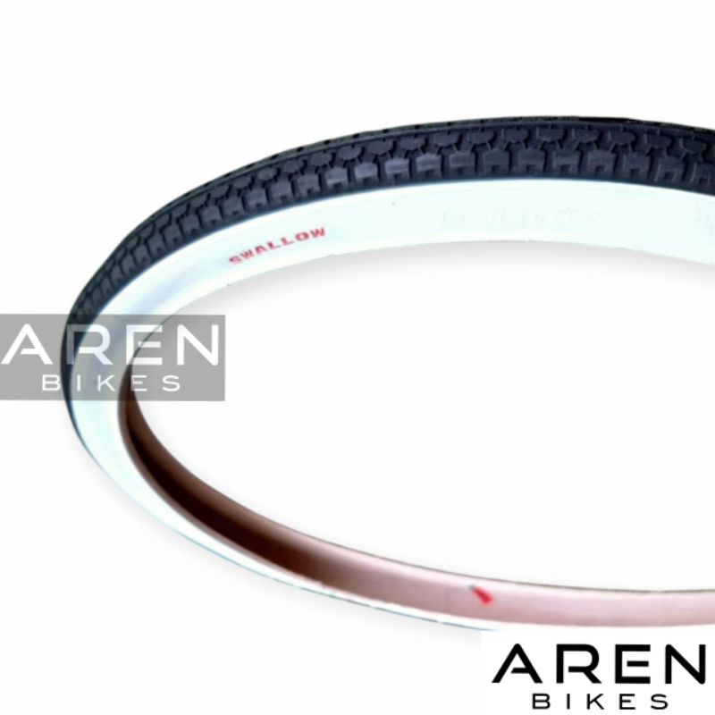 BAN LUAR SEPEDA 26 x 1.75 SWALLOW HITAM LIS PUTIH S141 MTB FEDERAL MINI MTB HALUS 26x1.75