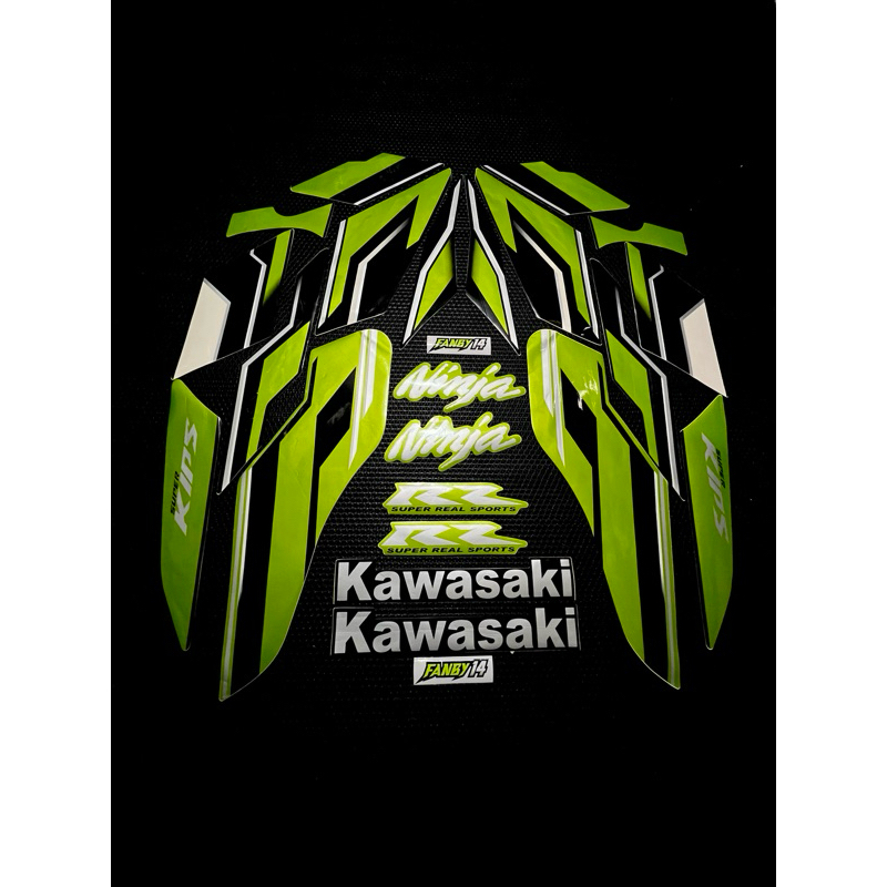 Stiker Striping Ninja RR new 2015 Hijau