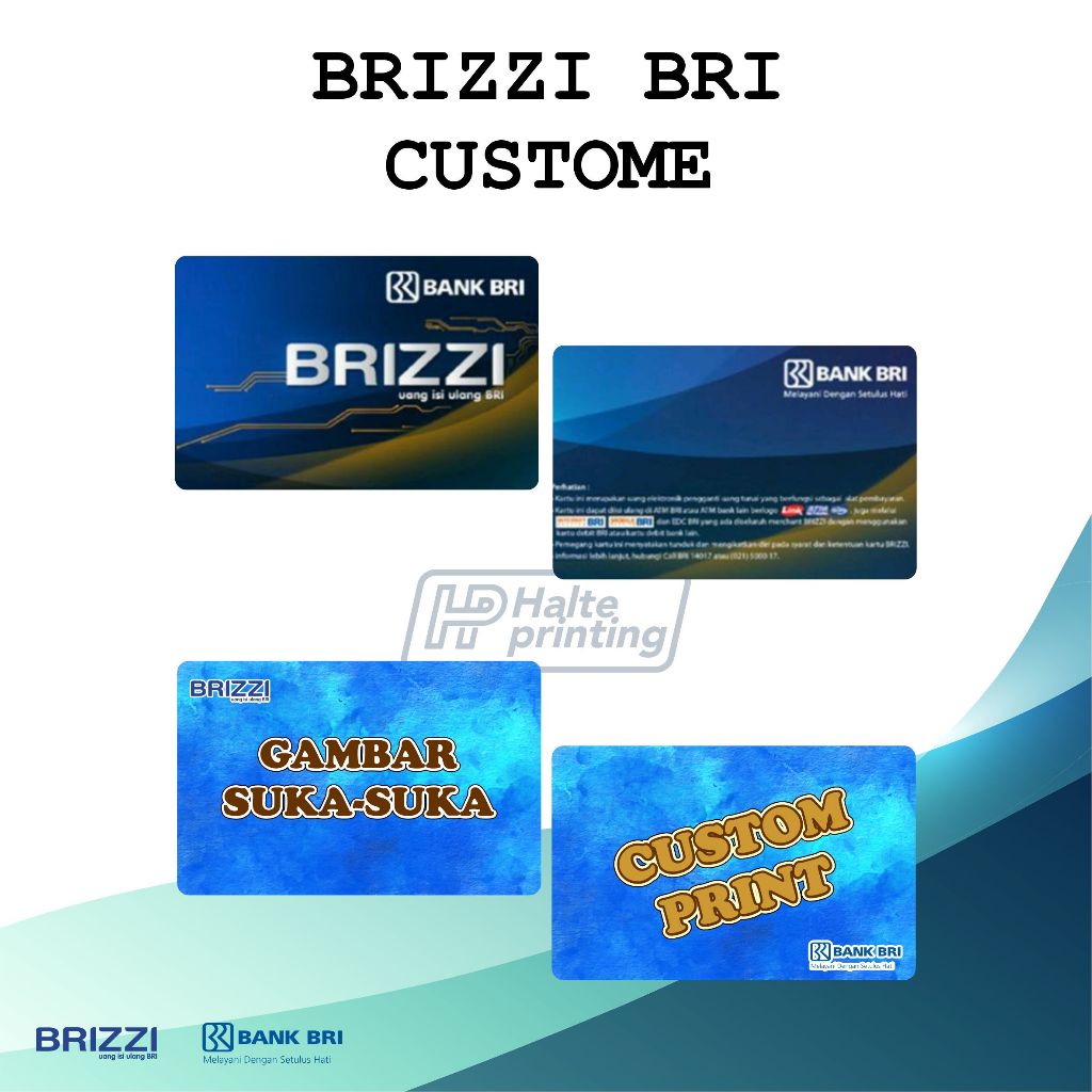 BRIZZI BRI /Custom Print/E-TOLL/BRIZZI/ Cetak Kartu/Custom Card/ Kartu Parkir